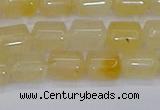 CTB701 15.5 inches 6*8mm tube yellow jade beads wholesale