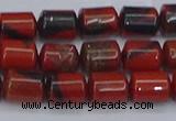 CTB708 15.5 inches 6*8mm tube red jasper beads wholesale