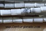 CTB811 15.5 inches 2*4mm tube white howlite beads wholesale