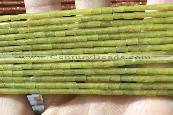 CTB814 15.5 inches 2*4mm tube korean jade beads wholesale