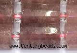 CTB904 15 inches 10*16mm faceted tube strawberry quartz beads