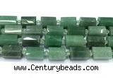 CTB948 15 inches 13*25mm - 14*19mm faceted tube green aventurine beads