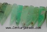 CTD1200 Top drilled 6*15mm - 7*40mm sticks Australia chrysoprase beads