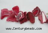 CTD1511 Top drilled 30*50mm - 40*65mm freeform agate slab beads