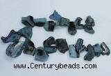 CTD1558 Top drilled 18*25mm - 30*45mm freeform blue lace agate slab beads