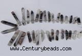 CTD1606 Top drilled 6*25mm - 8*50mm sticks botswana agate beads