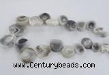 CTD1634 Top drilled 15*20mm - 25*35mm freeform agate beads