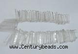 CTD1639 Top drilled 5*30mm - 7*60mm sticks white crystal beads