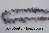 CTD1641 Top drilled 10*14mm - 10*18mm faceted nuggets amethyst beads
