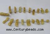 CTD1652 Top drilled 10*20mm - 15*40mm freeform druzy agate beads