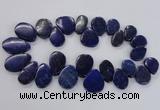 CTD1921 Top drilled 18*25mm - 25*40mm freeform lapis lazuli beads