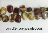 CTD2149 Top drilled 15*25mm - 18*25mm freeform mookaite beads