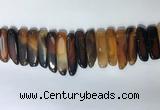 CTD2171 Top drilled 8*20mm - 10*40mm sticks agate gemstone beads