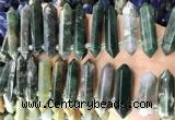 CTD2245 Top drilled 10*22mm - 12*45mm faceted nuggets Indian agate beads