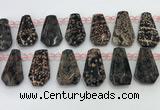 CTD2351 Top drilled 16*18mm - 20*30mm freeform red snowflake obsidian beads