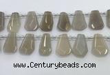 CTD2362 Top drilled 16*18mm - 20*30mm faceted freeform moonstone beads