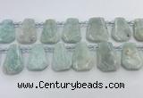 CTD2366 Top drilled 16*18mm - 20*30mm faceted freeform amazonite beads