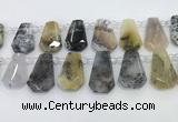 CTD2367 Top drilled 16*18mm - 20*30mm freeform montana agate beads