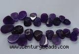 CTD2550 Top drilled 18*25mm - 30*40mm freeform agate gemstone beads