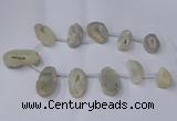 CTD2710 15.5 inches 20*30mm - 35*45mm freeform druzy agate beads