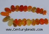 CTD2744 Top drilled 18*25mm - 22*40mm freeform agate beads