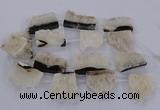 CTD2763 Top drilled 30*40mm - 35*45mm freeform druzy agate beads