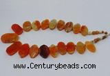 CTD2781 Top drilled 15*25mm - 25*40mm oval agate gemstone beads
