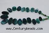 CTD2785 Top drilled 15*25mm - 25*40mm oval agate gemstone beads