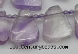 CTD336 Top drilled 15*20mm - 25*30mm freeform amethyst beads