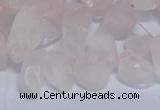 CTD3601 Top drilled 10*14mm - 13*18mm nuggets rose quartz beads