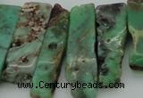 CTD368 Top drilled 10*25mm - 10*45mm wand Australia chrysoprase beads