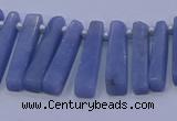 CTD3694 Top drilled 6*15mm - 8*35mm sticks blue angel skin gemstone beads