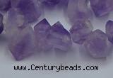 CTD3705 Top drilled 5*8mm - 15*20mm faceted nuggets amethyst beads