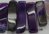 CTD372 Top drilled 10*20mm - 12*55mm wand purple agate beads