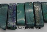 CTD385 Top drilled 10*20mm - 12*50mm wand chrysocolla beads