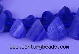 CTD3870 Top drilled 10*13mm - 12*16mm freeform blue kyanite beads