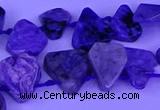 CTD3871 Top drilled 8*8mm - 12*13mm freeform charoite beads