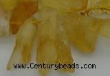 CTD417 Top drilled 10*20mm - 15*35mm nuggets citrine gemstone beads