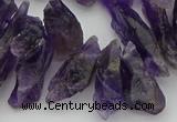 CTD426 Top drilled 6*15mm - 8*25mm nuggets amethyst beads