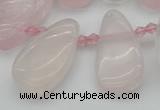 CTD480 Top drilled 10*22mm - 15*45mm freeform rose quartz beads