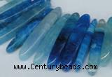 CTD587 Top drilled 6*20mm - 6*45mm wand agate gemstone beads