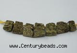 CTD823 Top drilled 20*30mm - 35*45mm trapezoid agate beads