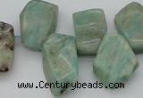 CTD826 Top drilled 15*20mm - 20*25mm freeform Russian amazonite beads