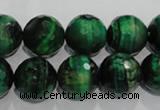 CTE1016 15.5 inches 14mm faceted round dyed green tiger eye beads