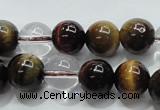 CTE1126 15 inches 8mm round mixed tiger eye & white crystal beads