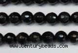 CTE1185 15.5 inches 6mm faceted round blue tiger eye beads