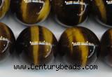 CTE1246 15.5 inches 14mm round AA grade yellow tiger eye beads