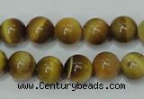 CTE129 15.5 inches 10mm round yellow tiger eye gemstone beads