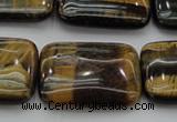 CTE1381 15.5 inches 18*25mm rectangle yellow & blue tiger eye beads