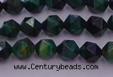 CTE1946 15.5 inches 6mm faceted nuggets green tiger eye beads